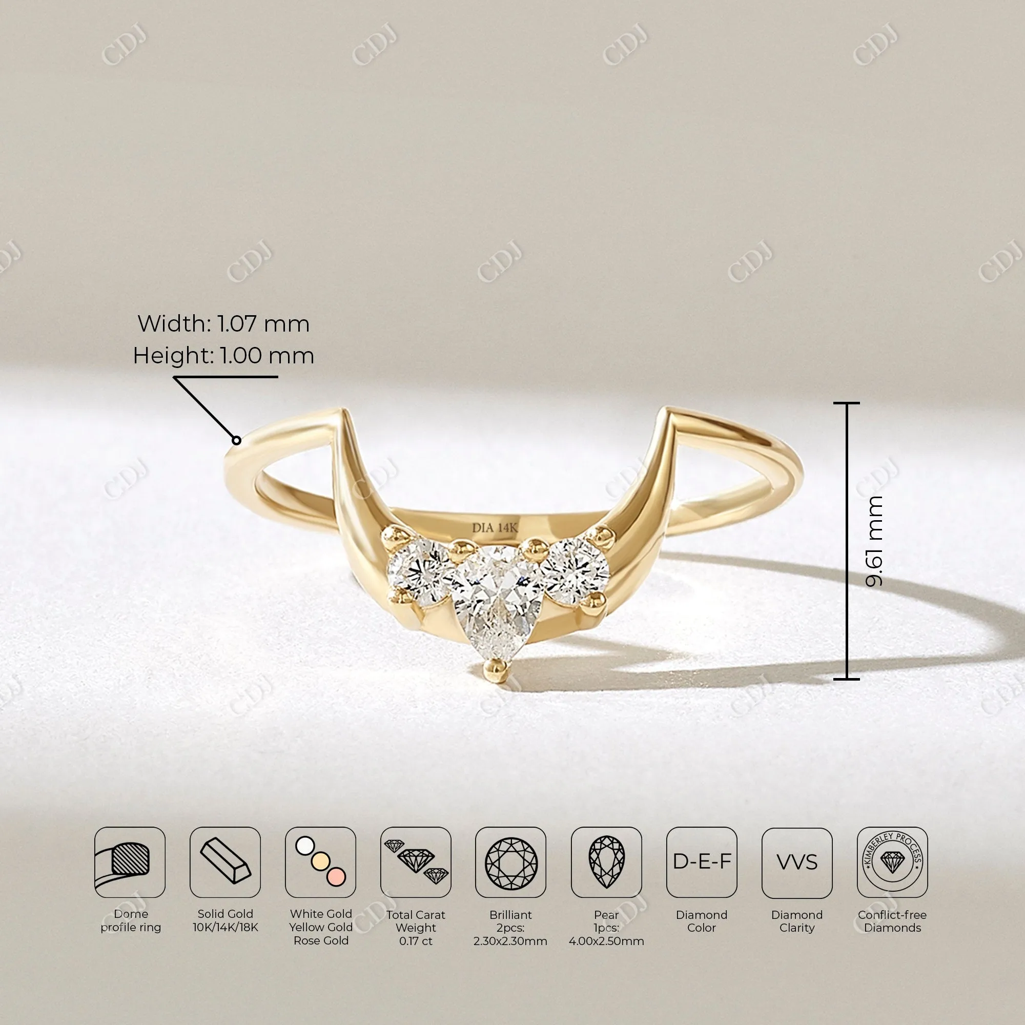 0.21CTW Natural Diamond Tiara Arch Wedding Band