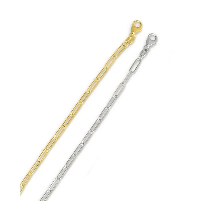 14 KARAT GOLD 1.7MM PAPERCLIP BRACELET- VARIOUS LENGTHS & COLORS