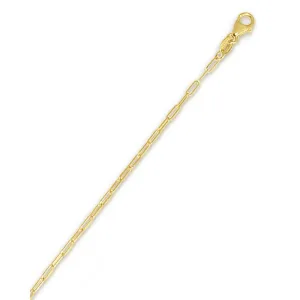 14 KARAT GOLD 1.7MM PAPERCLIP BRACELET- VARIOUS LENGTHS & COLORS
