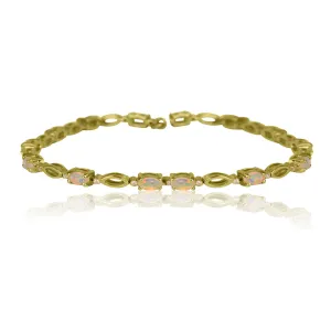 14kt Yellow Gold Opal and Diamond bracelet