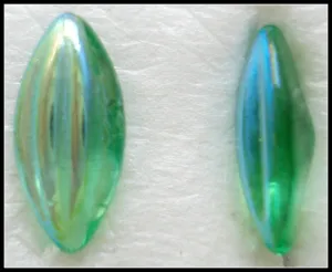 15x7mm (3146) Peridot AB Ribbed Marquises