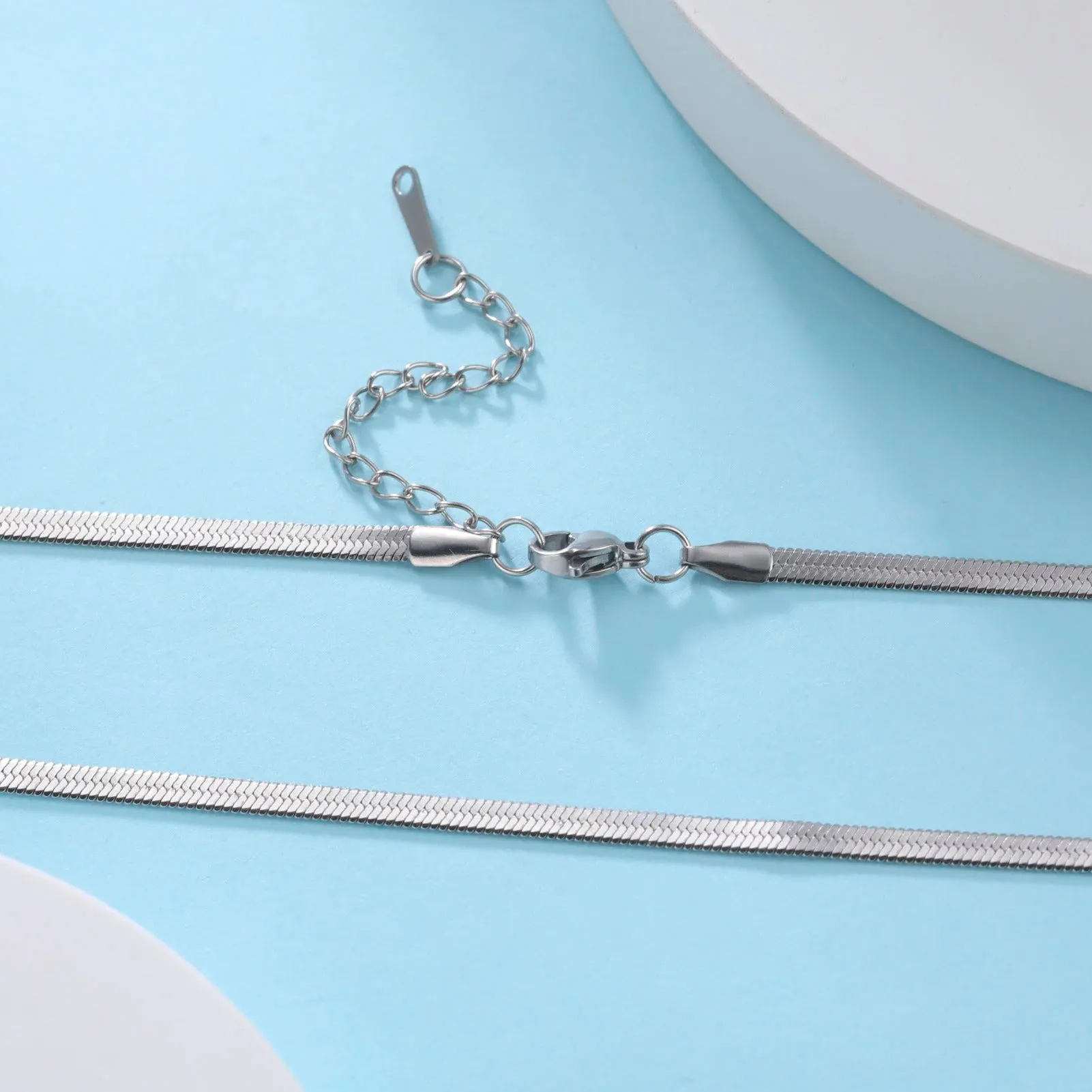 3.1mm Width Herringbone Snake Chain Necklace