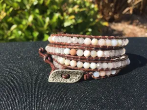 4-Wrap Bracelet - Shades of Pink