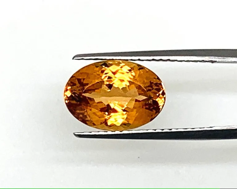 7.16 Carat Precious Topaz Oval, Unset Loose 3-Stone Ring, Pendant Necklace Gem