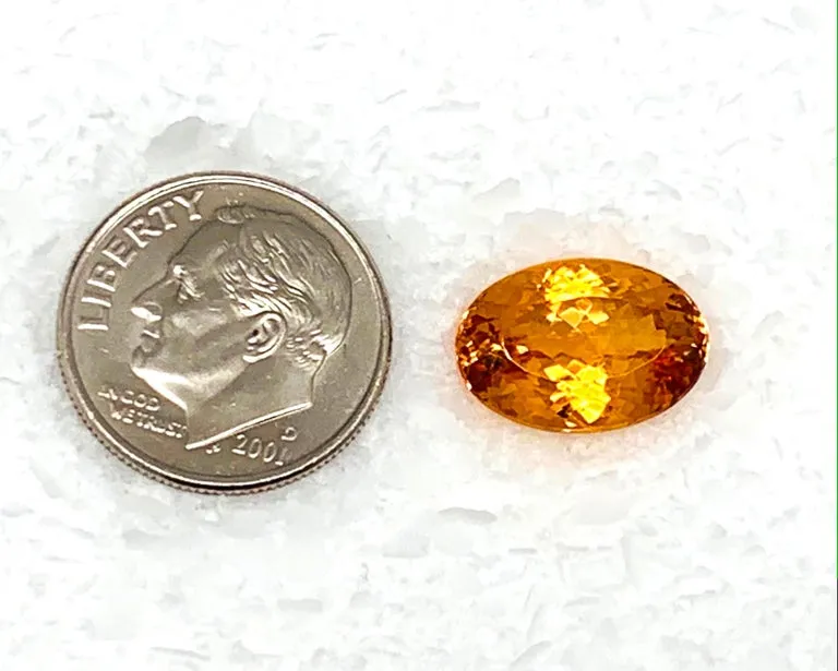 7.16 Carat Precious Topaz Oval, Unset Loose 3-Stone Ring, Pendant Necklace Gem