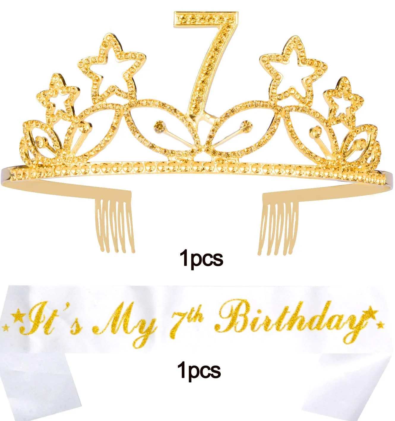 7th Birthday, 7th Birthday Gifts for Girls, 7th Birthday Tiara, 7th Birthday Tiara