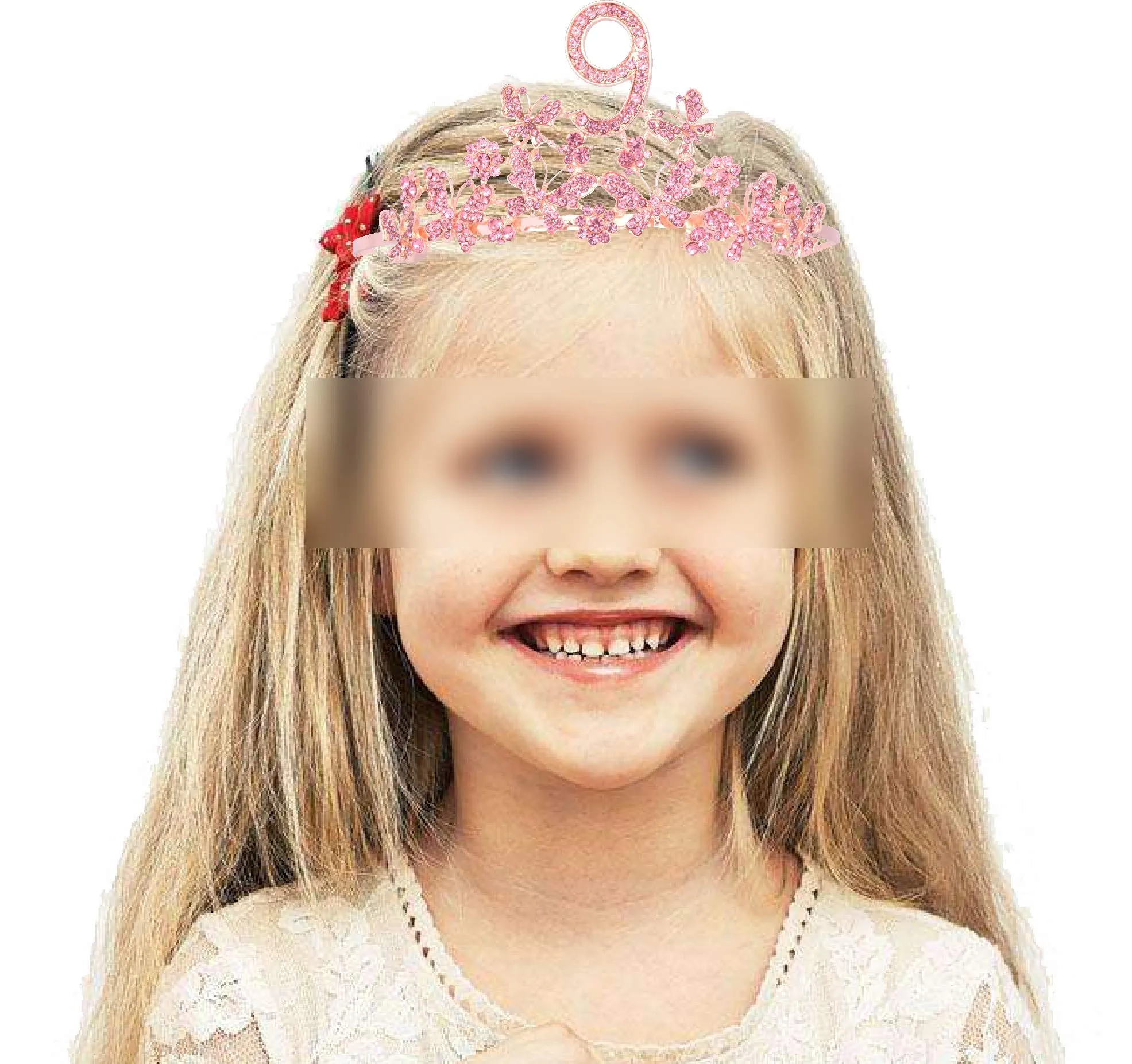 9th Birthday Decorations Party Supplies, 9th Birthday Gifts, Pink 9th Birthday Tiara