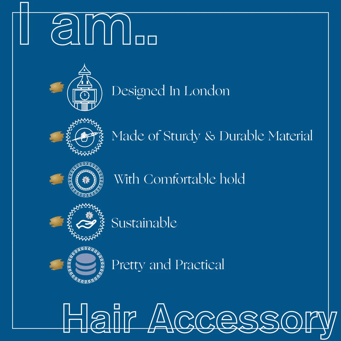 Accessorize London Gold Gem Barrette Hair Band