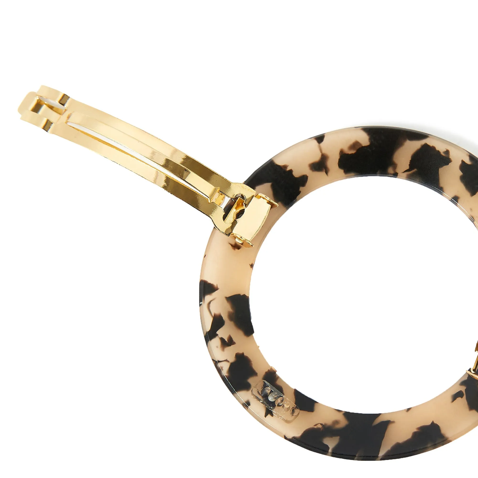 Accessorize London Women's Tort Round Tort Barrette Hair Clip