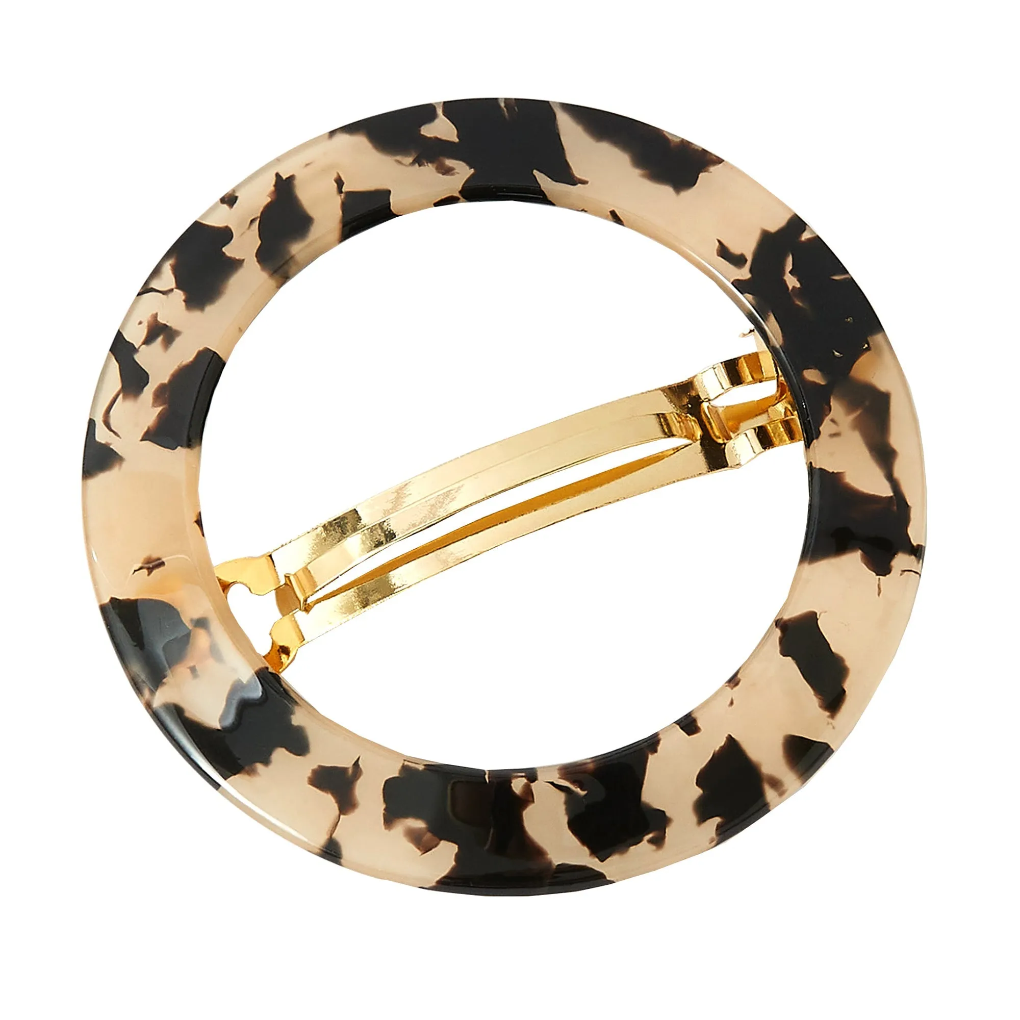 Accessorize London Women's Tort Round Tort Barrette Hair Clip