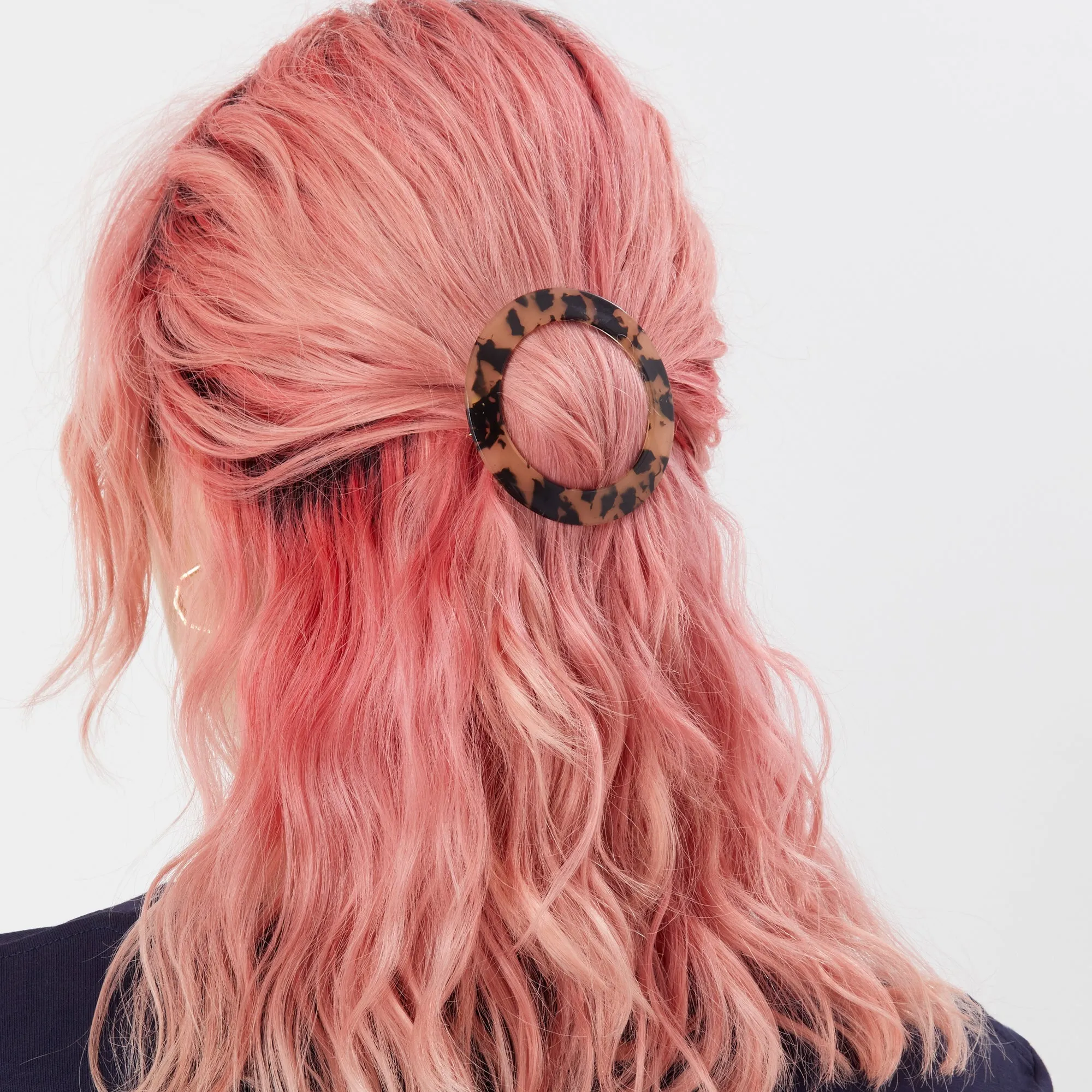Accessorize London Women's Tort Round Tort Barrette Hair Clip