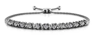 Adjustable X Link Lab-Grown Diamond Bracelet with 0.74 ct.(finished) 2.6mm