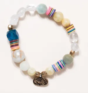African Vinyl, Phantom Quartz, Aquamarine & Vintage African Glass