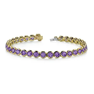 Amethyst 14K Yellow Gold Bracelet