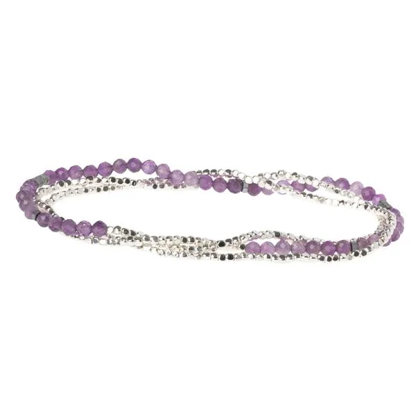 Amethyst Silver Delicate Wrap