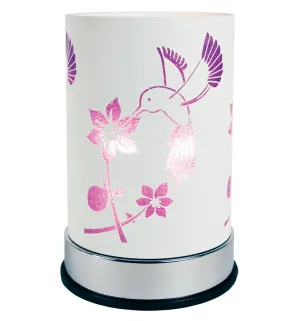 Amethyst White Hummingbird Wax Warming Lantern