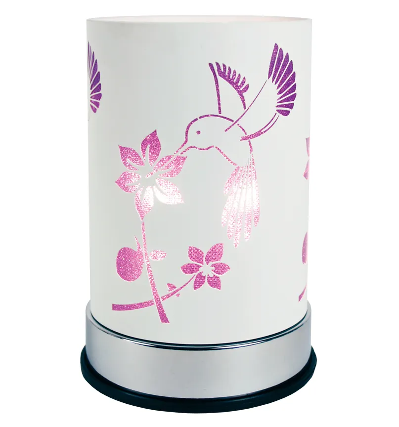 Amethyst White Hummingbird Wax Warming Lantern