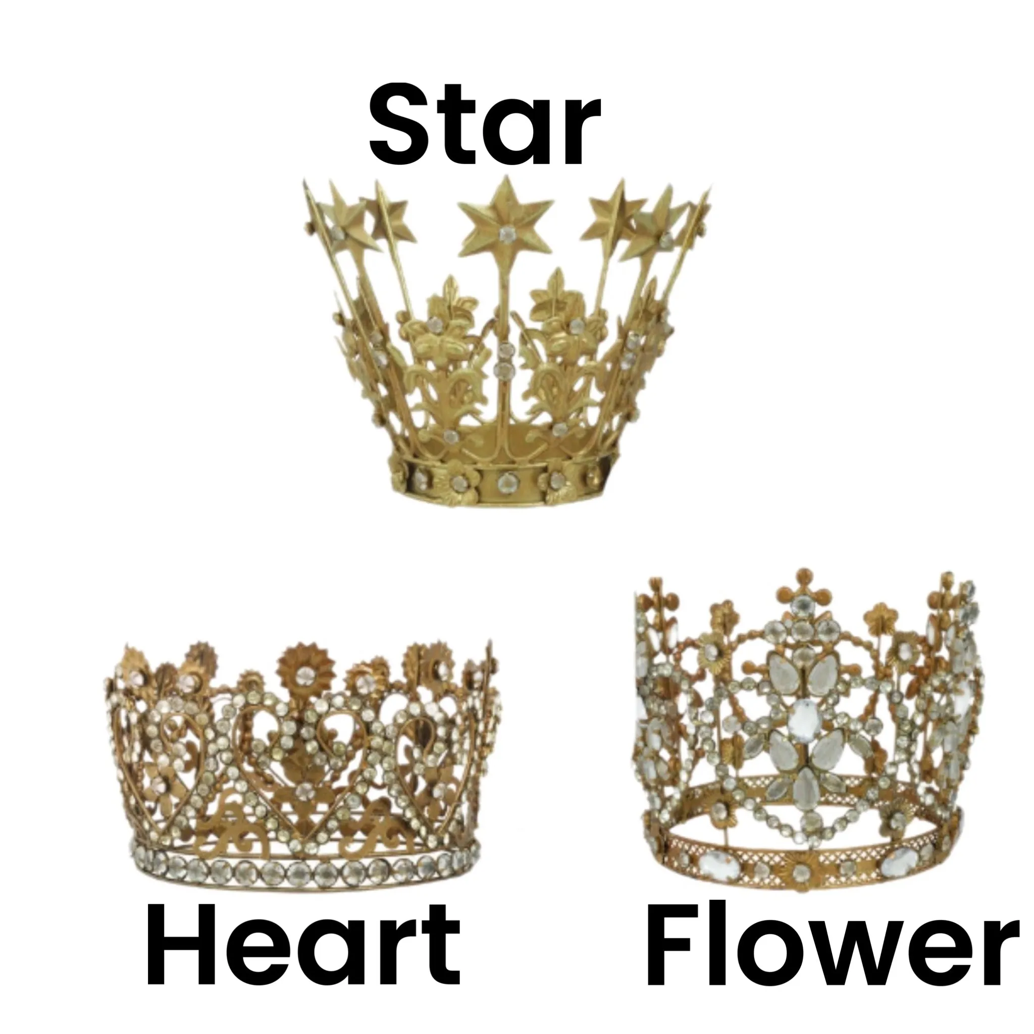 Assorted Crown Figurine, INDIVIDUALLY SOLD