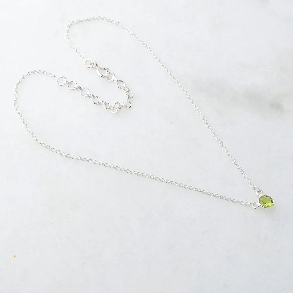 August Birthstone Necklace