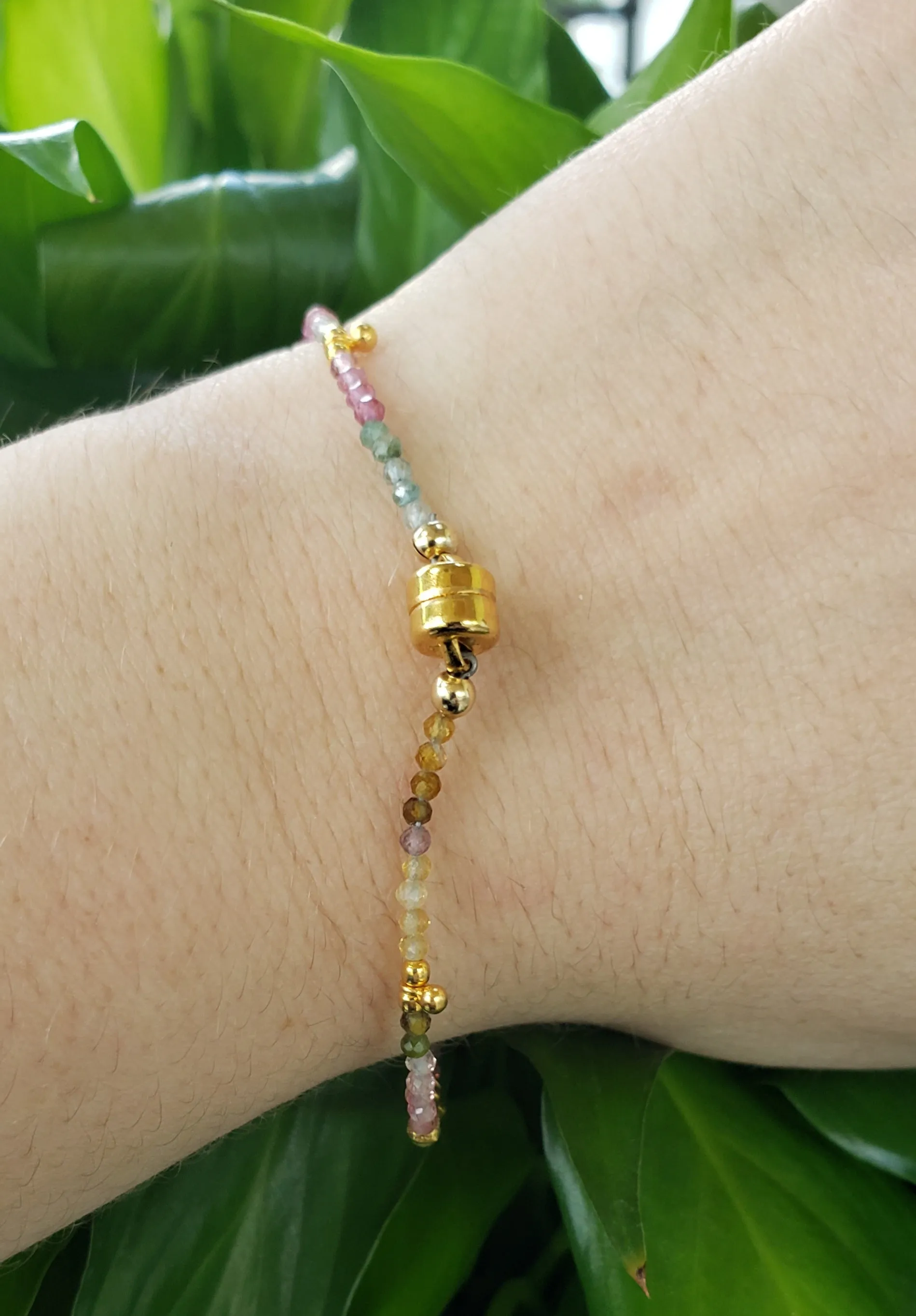 AVF Rainbow Tourmaline Beaded Bracelet (SI2850 & SI3672)