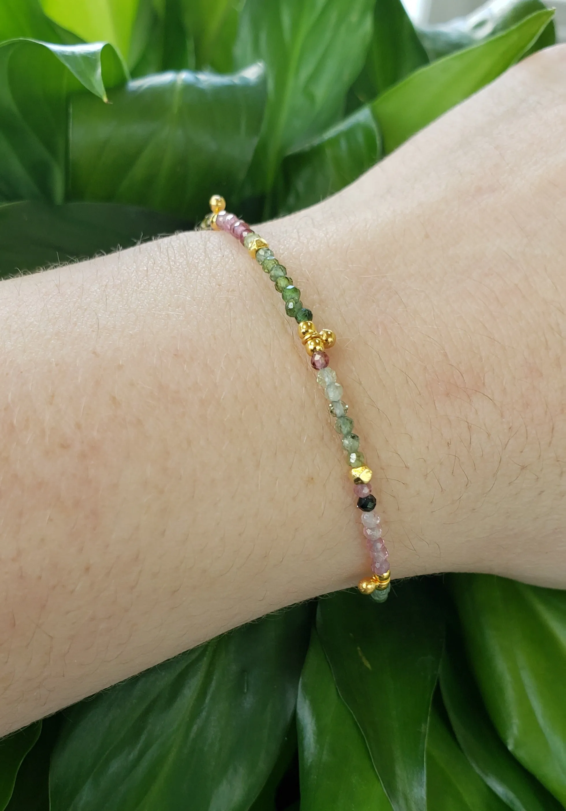 AVF Rainbow Tourmaline Beaded Bracelet (SI2850 & SI3672)