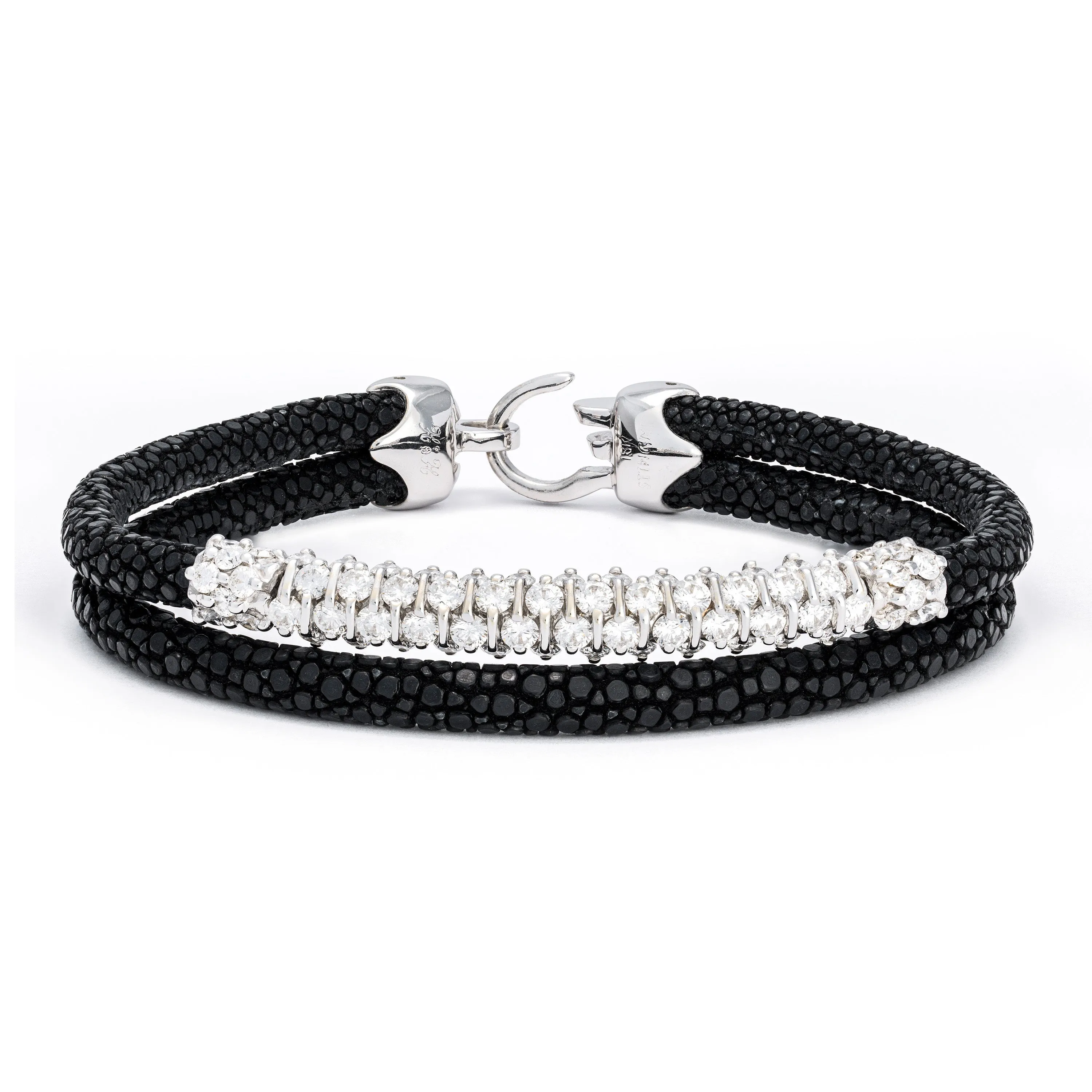 B472 StingHD White Gold Diamond Bar