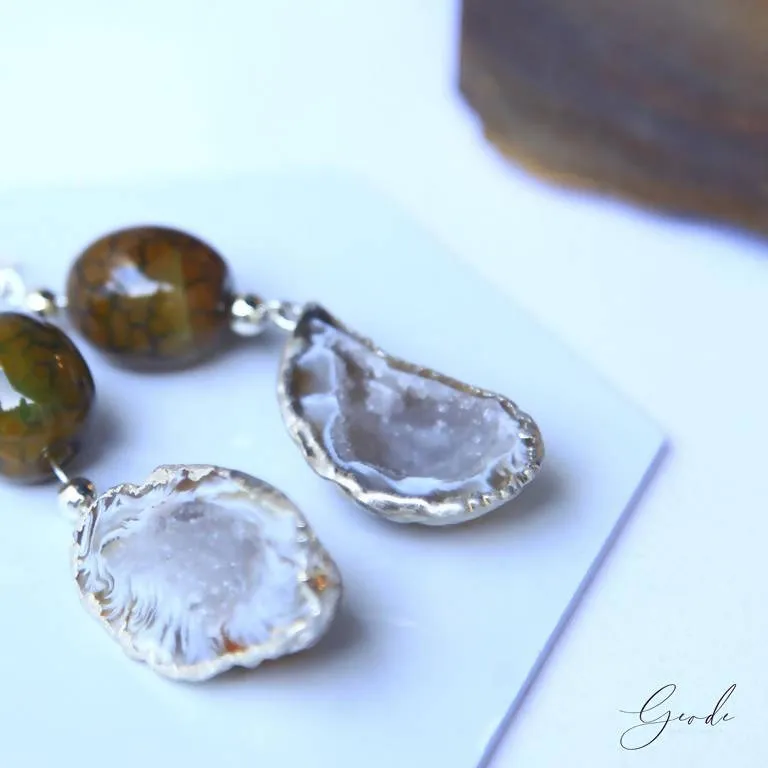 Baby Sun Earrings - Geode Gems