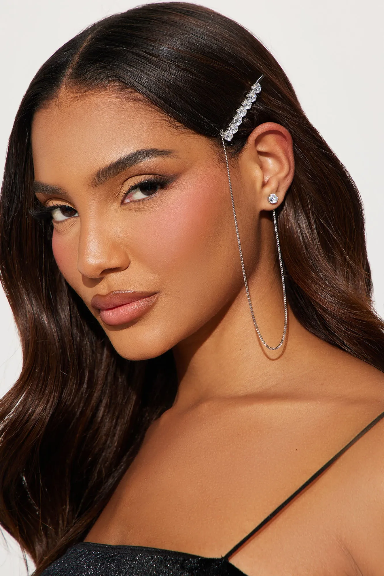 Barrette Earring Set - Silver