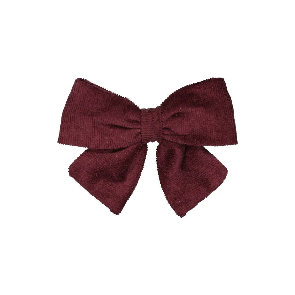 Barrettes Halles Noeud Xl Velours - Bordeaux