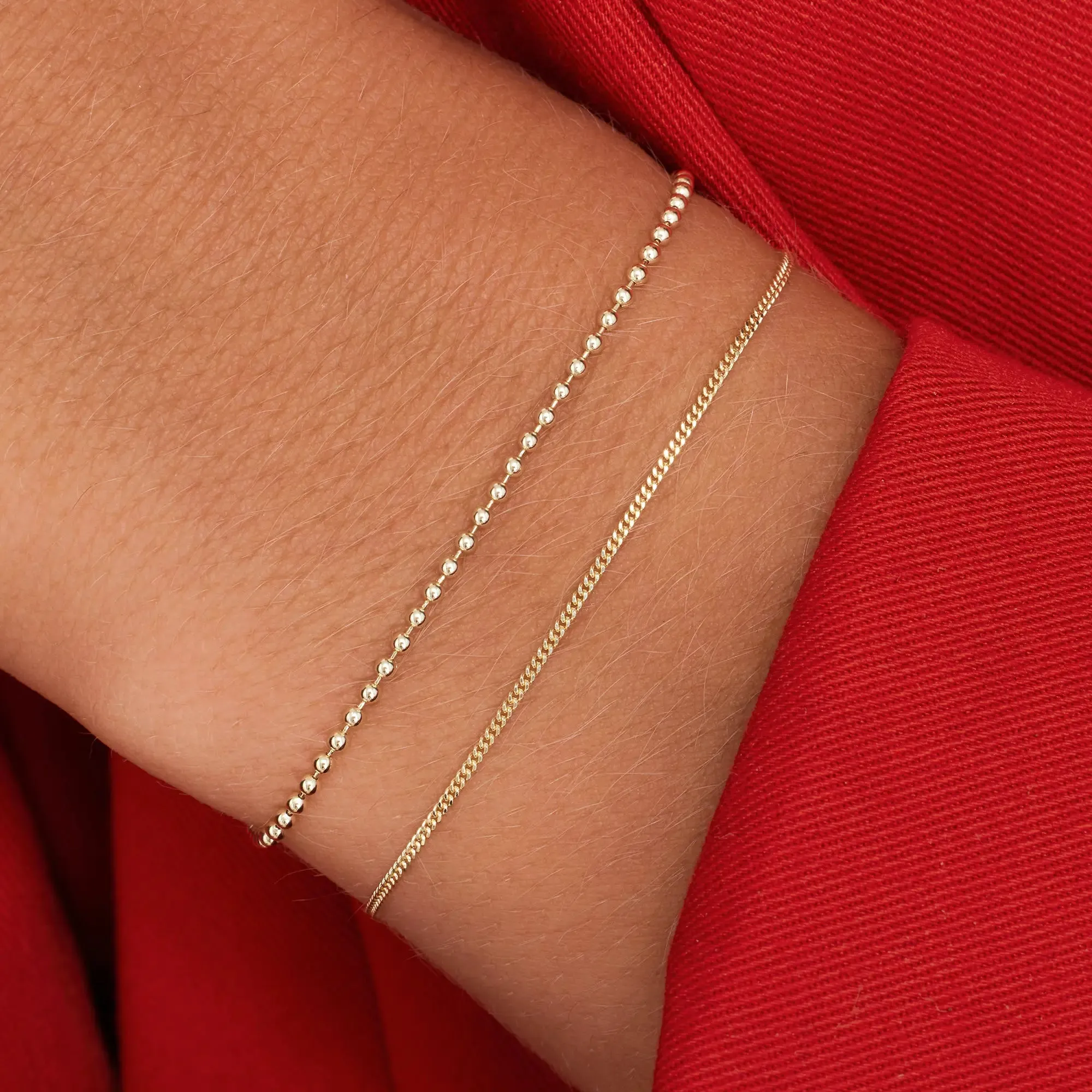 Beaded Baby Curb Bracelets Set