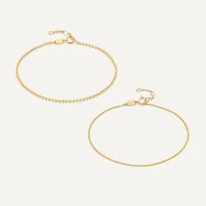 Beaded Baby Curb Bracelets Set