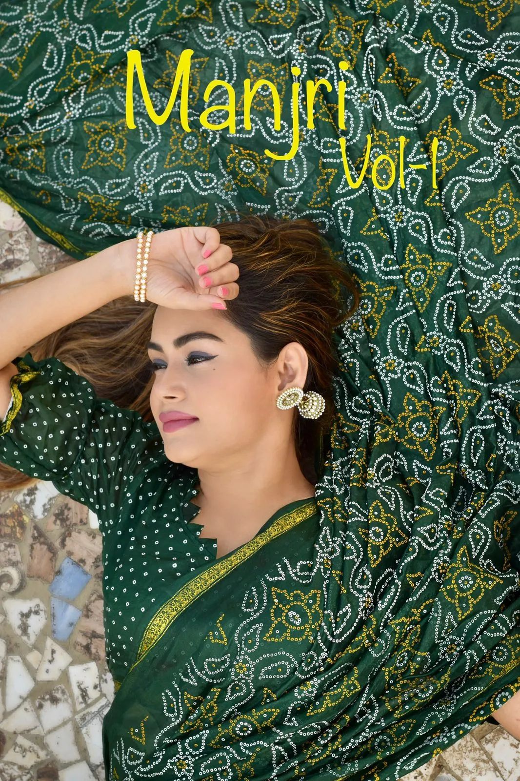 Beautiful Block Print Bandhani Saree