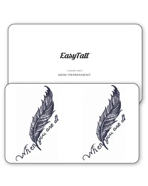 Beautiful Feather - Semi-Permanent Tattoo Beautiful Feather - Semi-Permanent Tattoo