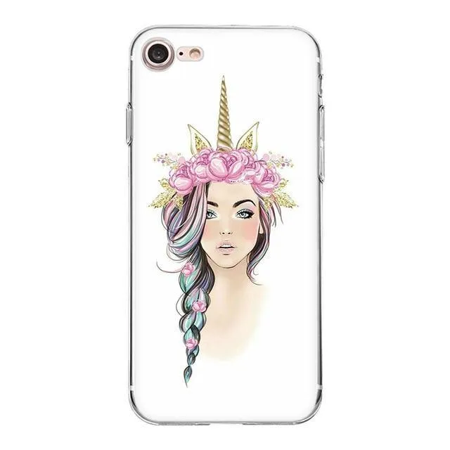 Beautiful Girl Unicorn iPhone Case