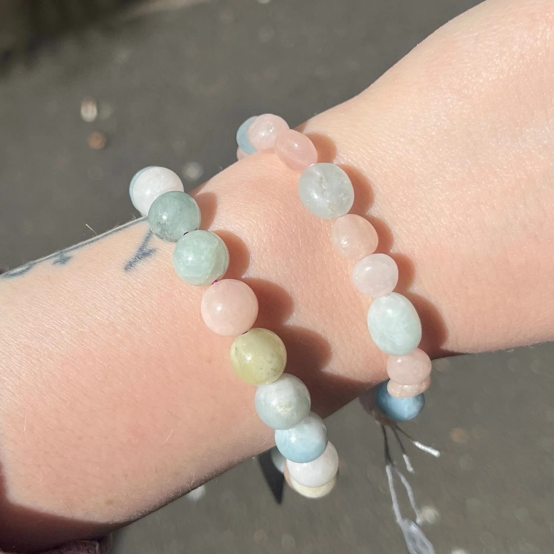 Beryl Stretch Bead Bracelet