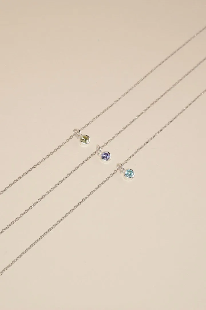 BIJOU Birthstone Sterling Silver Necklace
