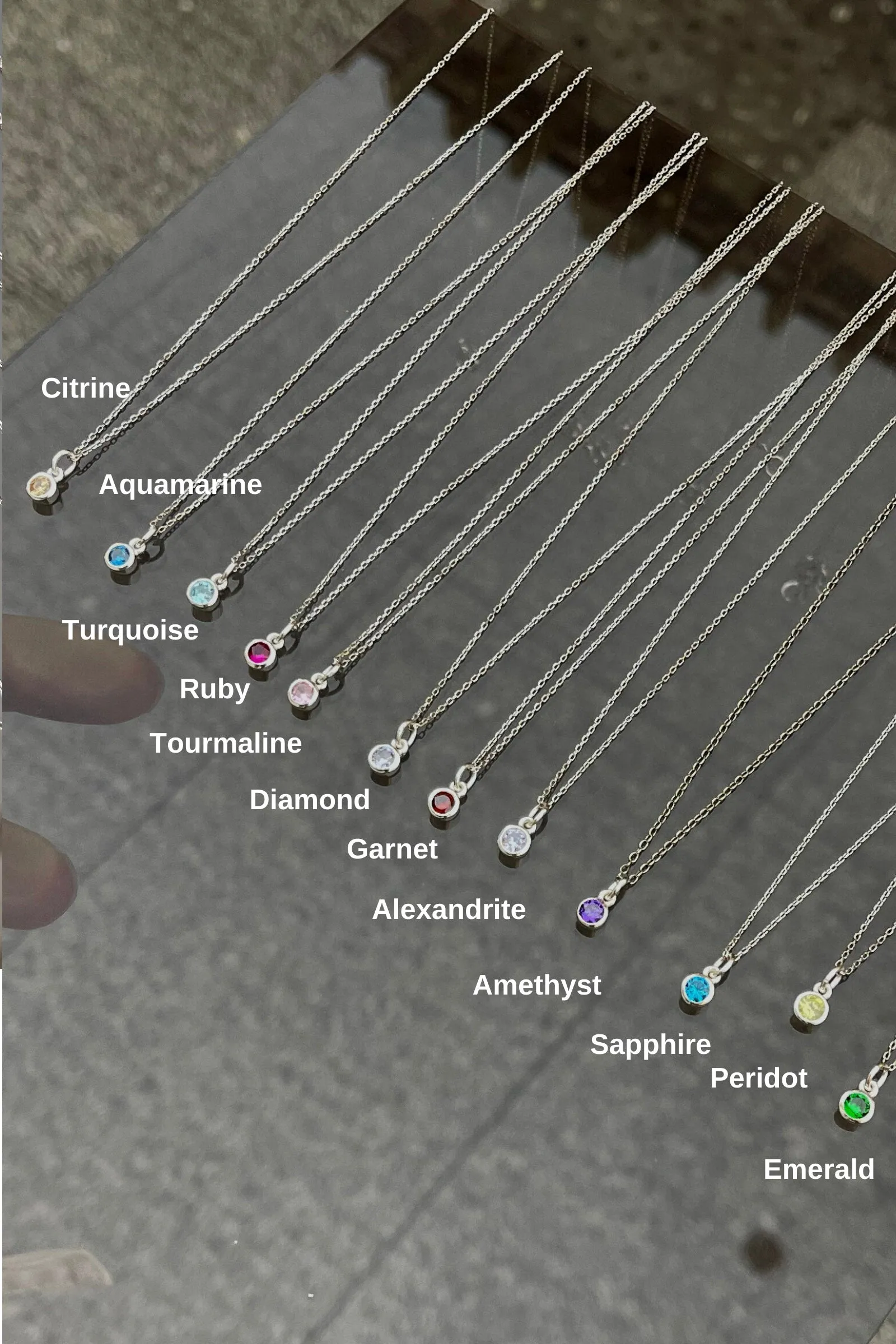 BIJOU Birthstone Sterling Silver Necklace
