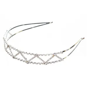 Bridal Wedding Jewelry Crystal Rhinestone Delicate Zigzag Pattern Headband H159