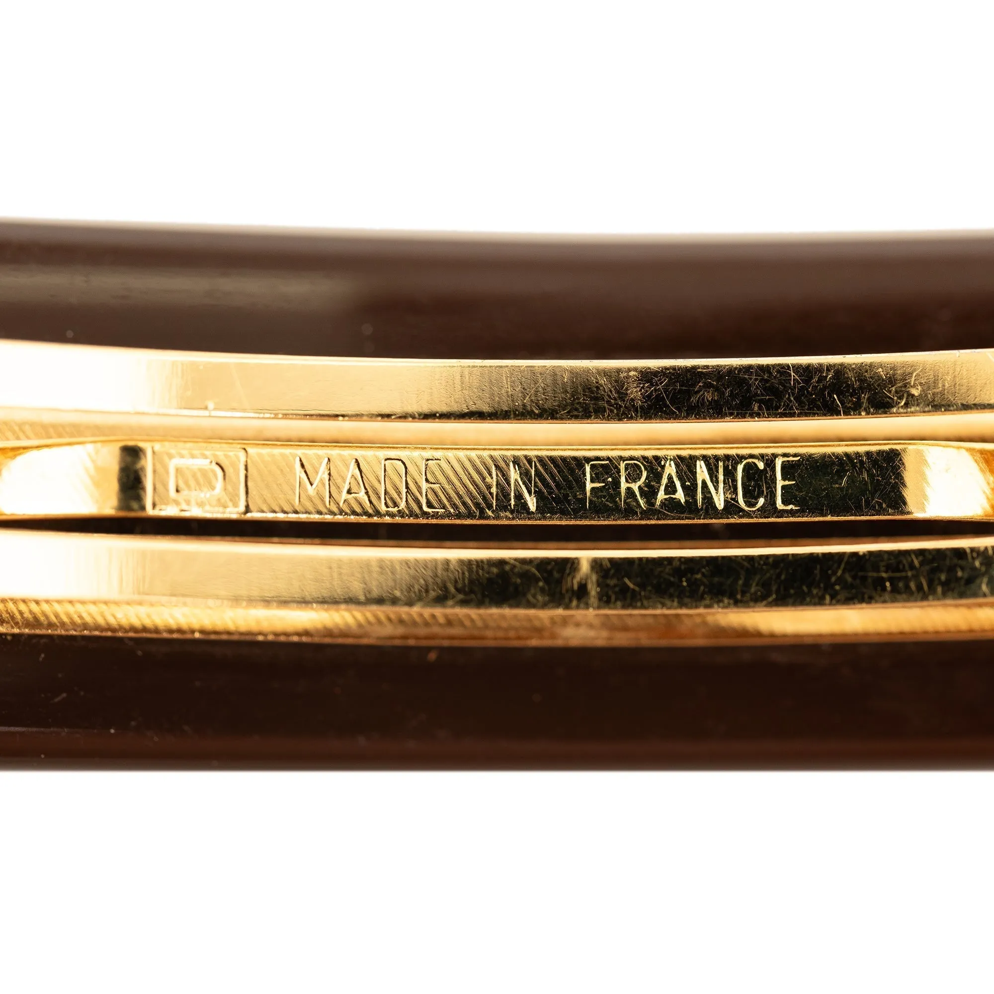 Brown Louis Vuitton Monogram Resin Inclusion Barrette