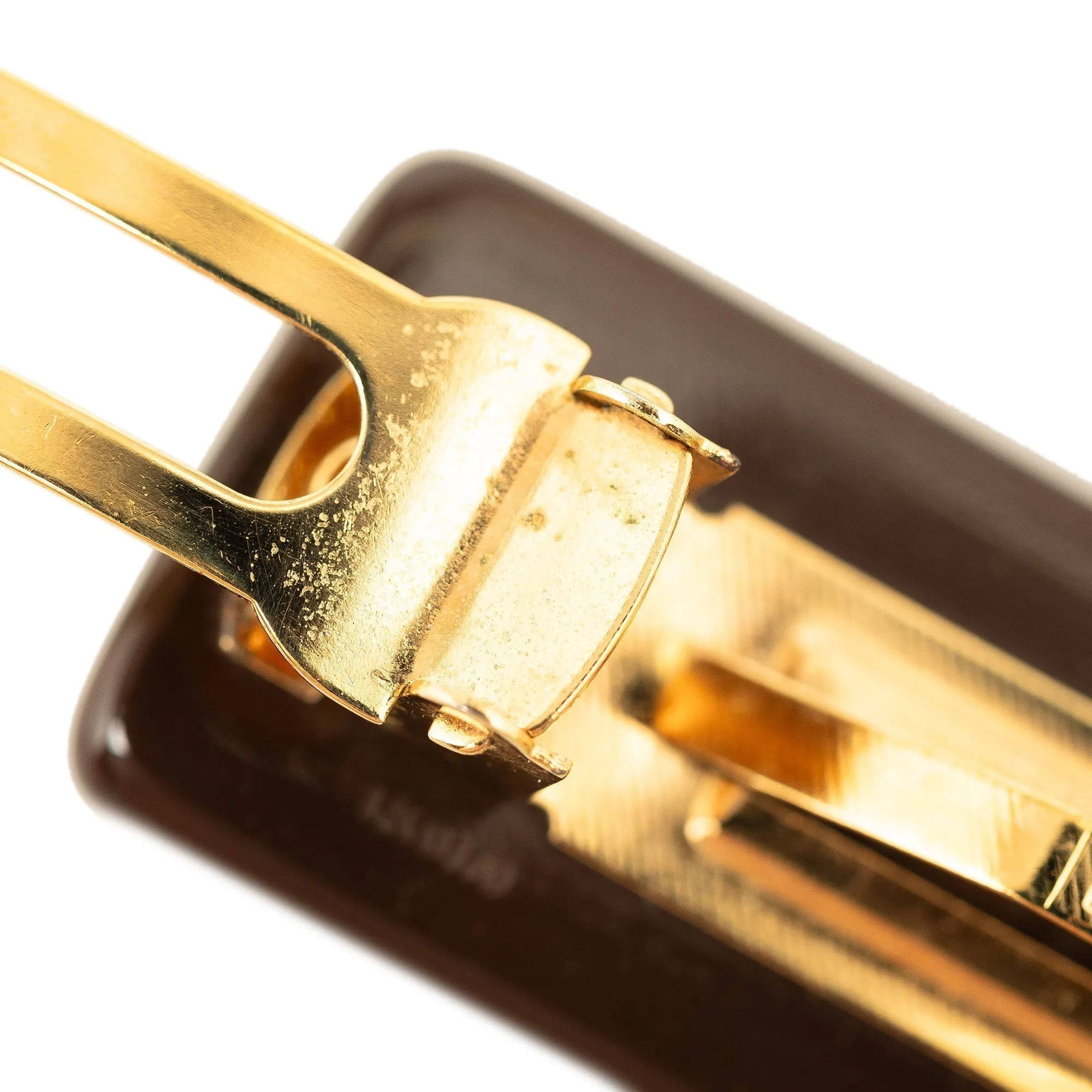 Brown Louis Vuitton Monogram Resin Inclusion Barrette