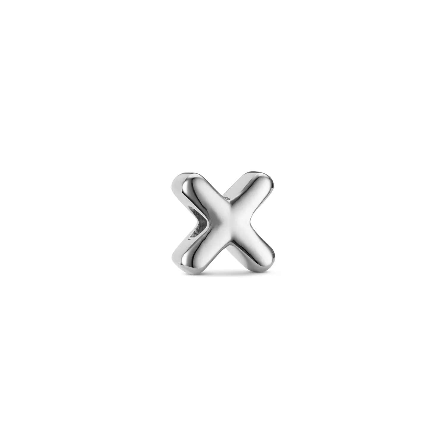 Bubble Initial Bracelet Charm (Silver)