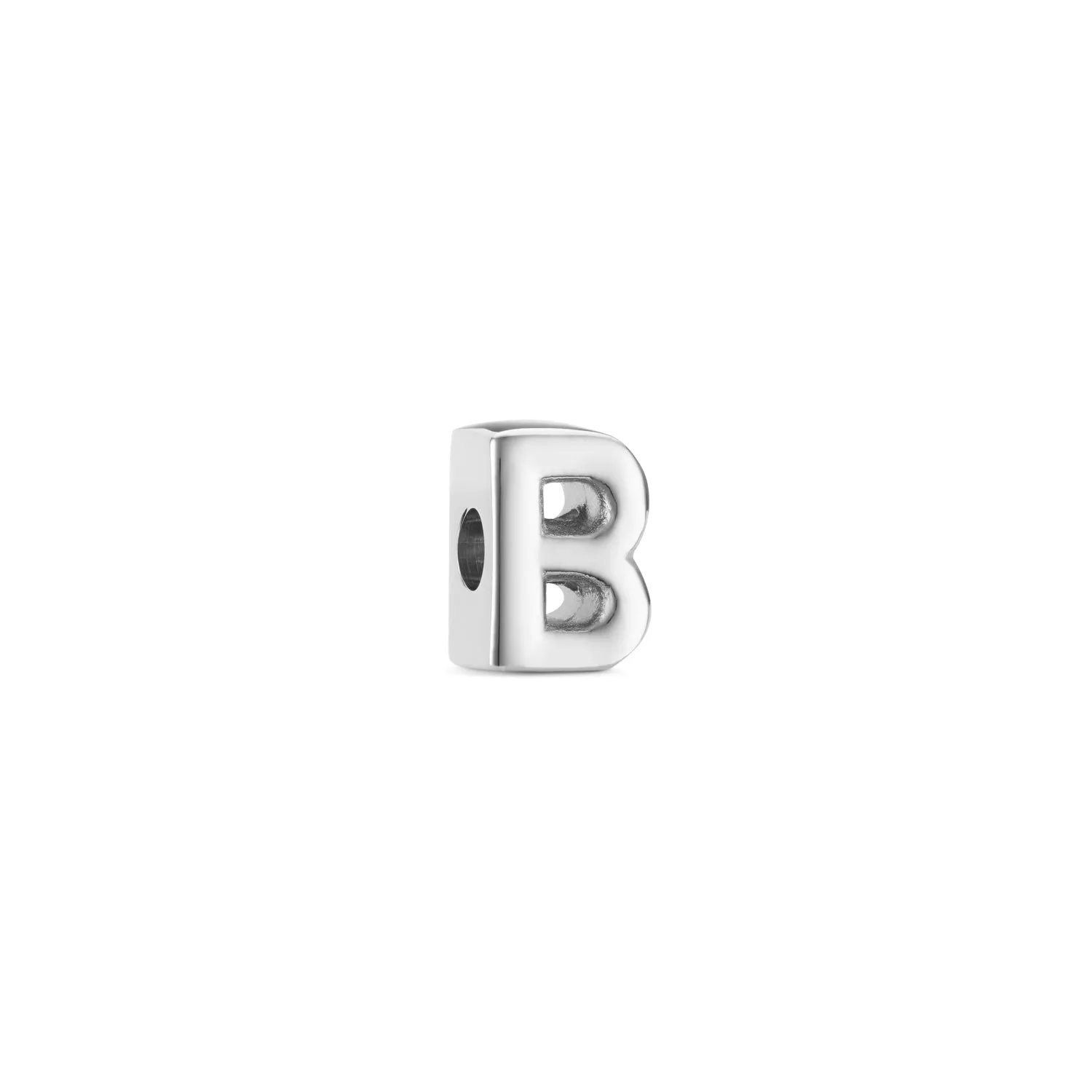 Bubble Initial Bracelet Charm (Silver)