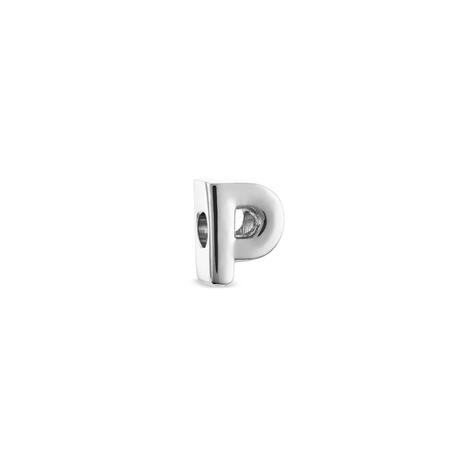 Bubble Initial Bracelet Charm (Silver)