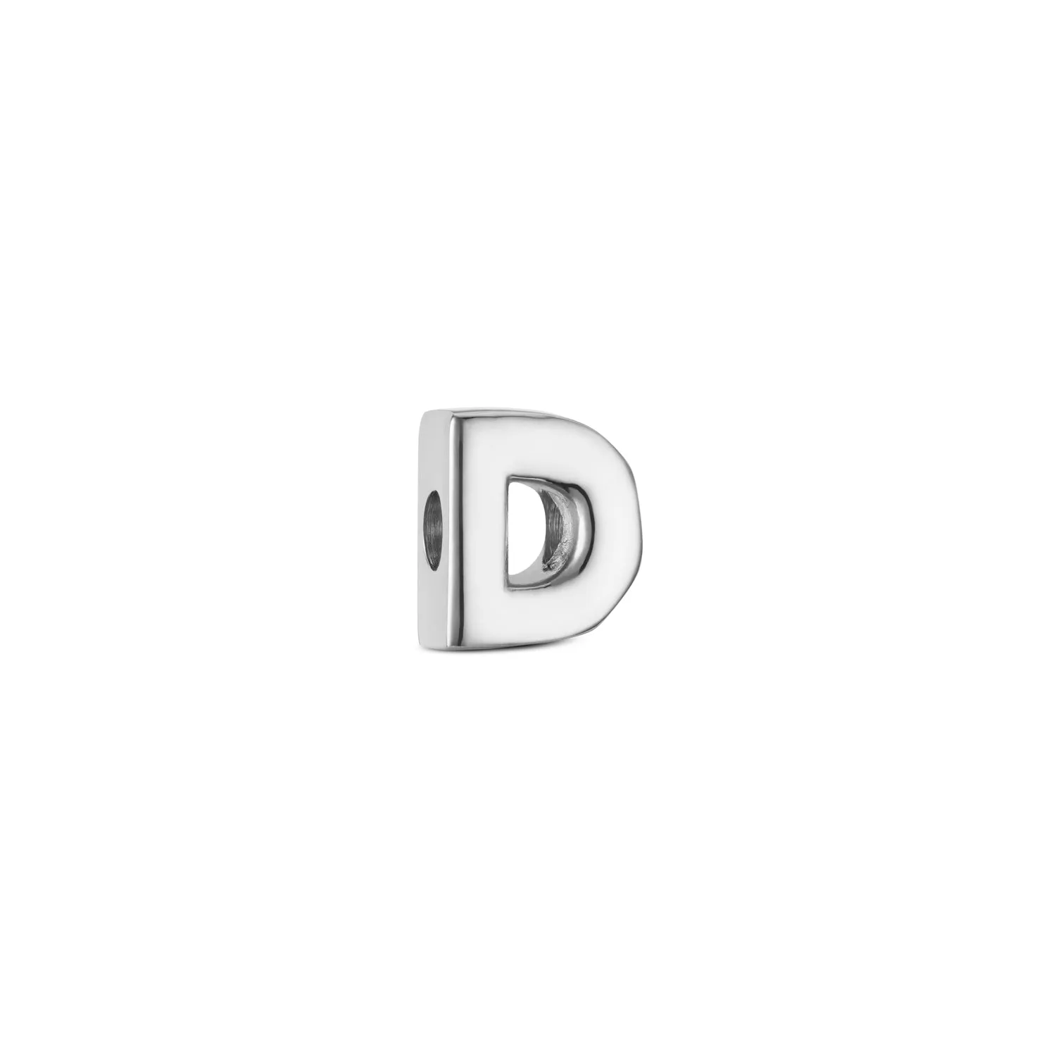 Bubble Initial Bracelet Charm (Silver)