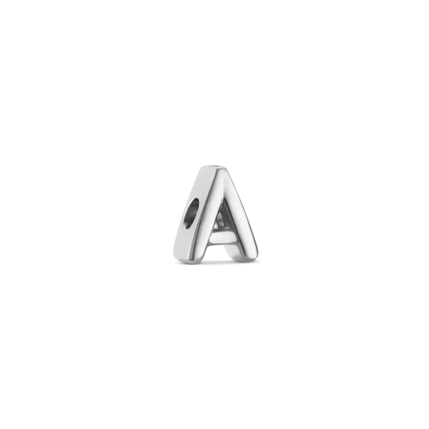Bubble Initial Bracelet Charm (Silver)