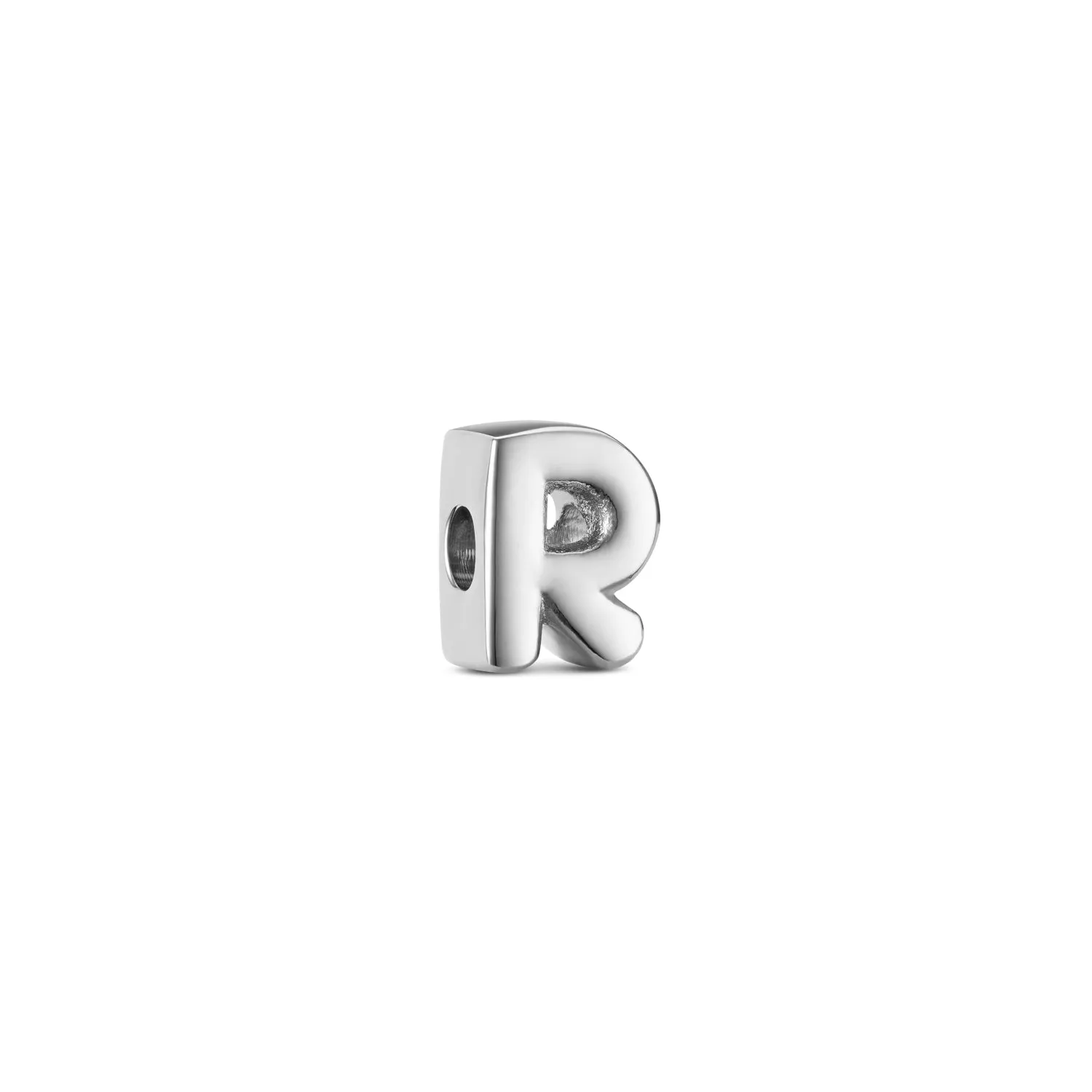 Bubble Initial Bracelet Charm (Silver)