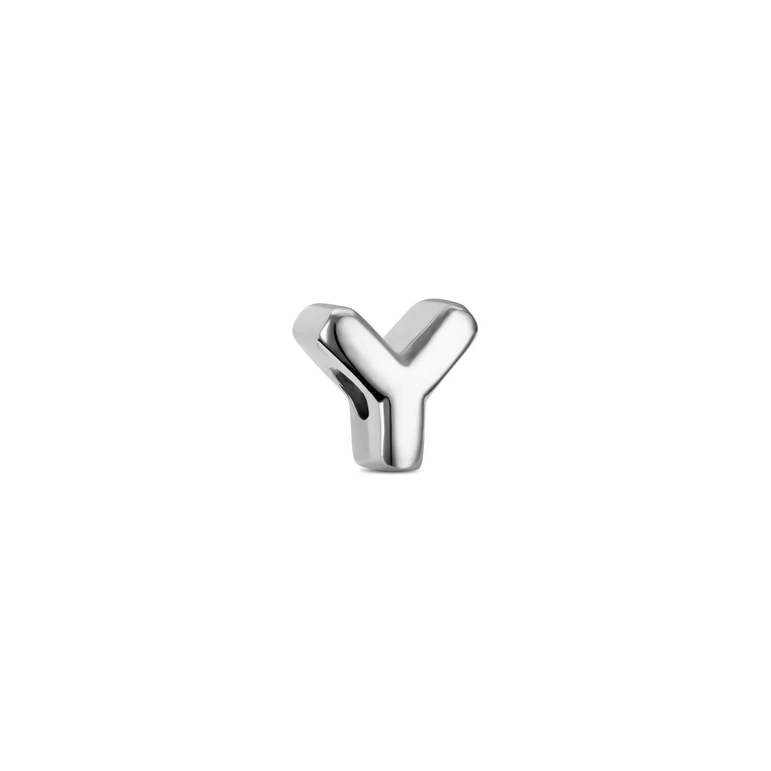 Bubble Initial Bracelet Charm (Silver)