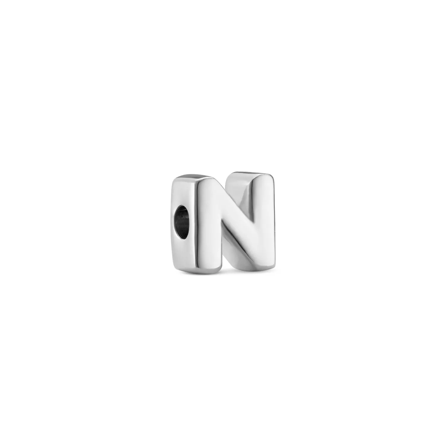 Bubble Initial Bracelet Charm (Silver)