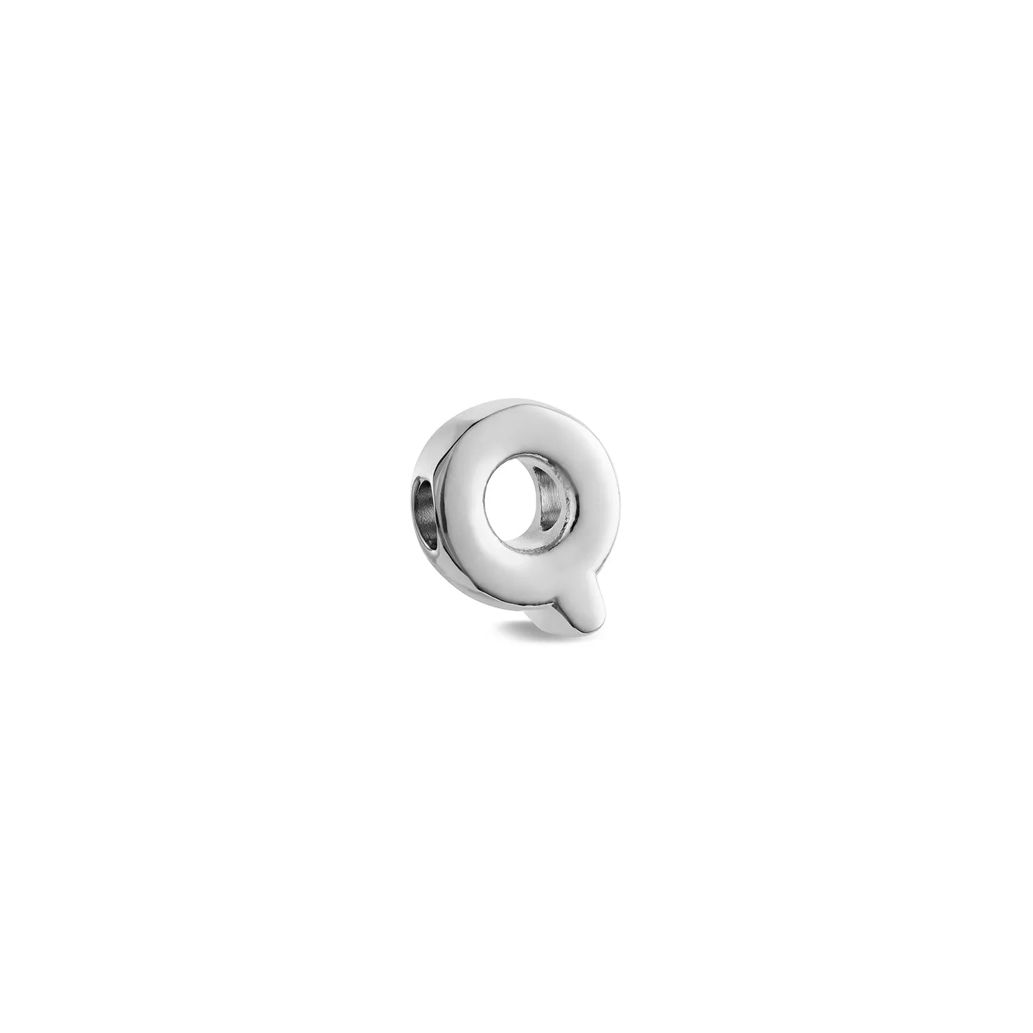 Bubble Initial Bracelet Charm (Silver)