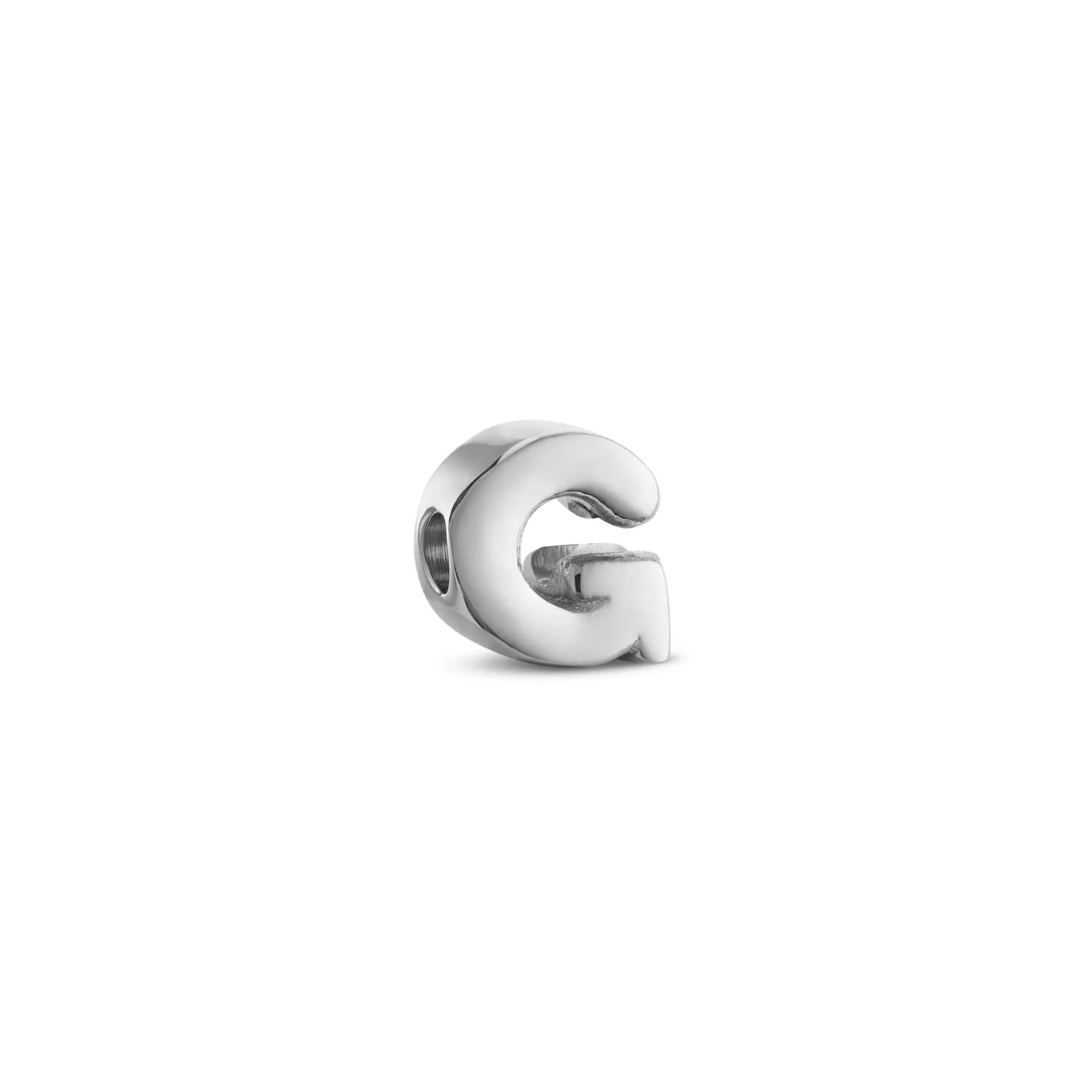 Bubble Initial Bracelet Charm (Silver)